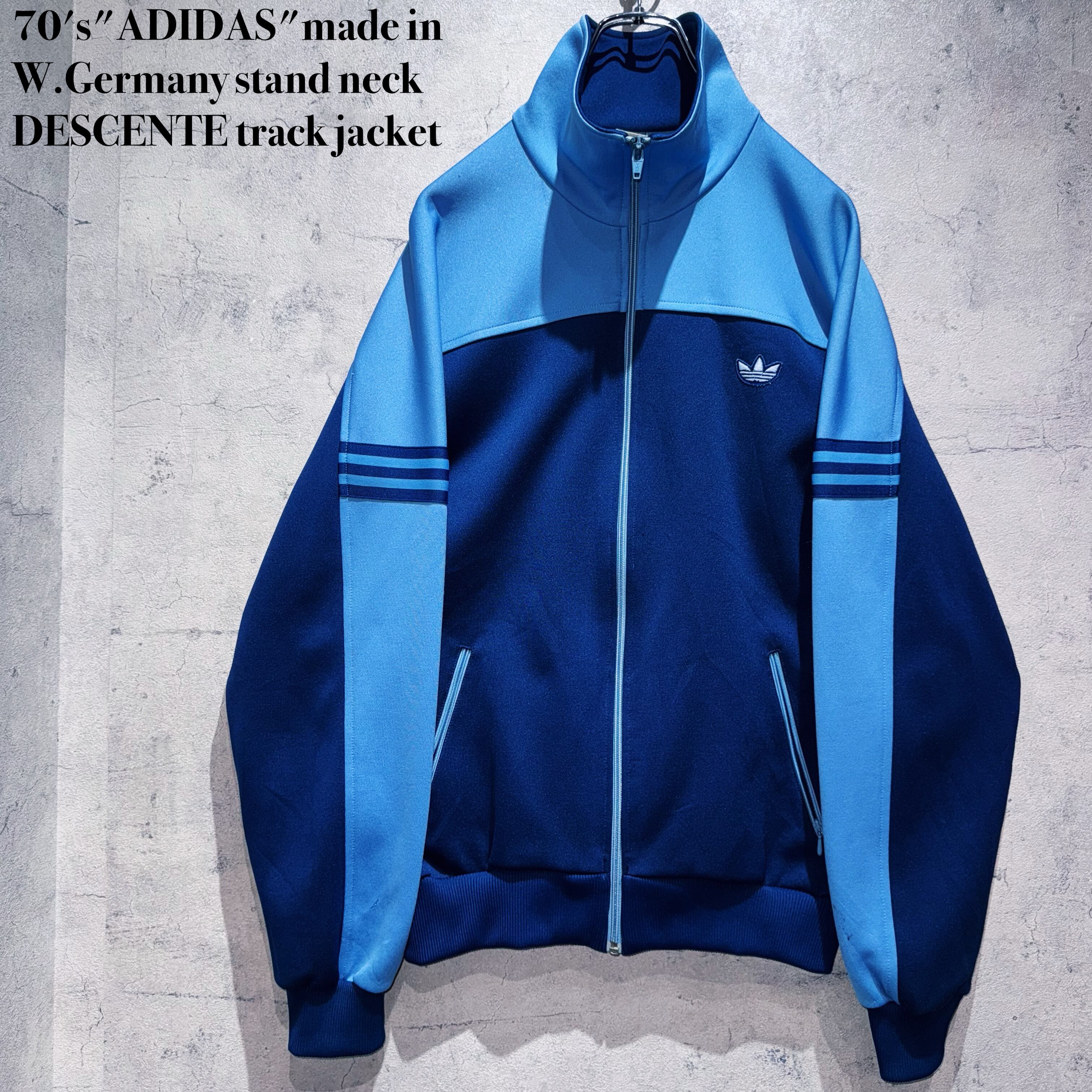 70's"ADIDAS"made in W.Germany stand neck DESCENTE track jacket