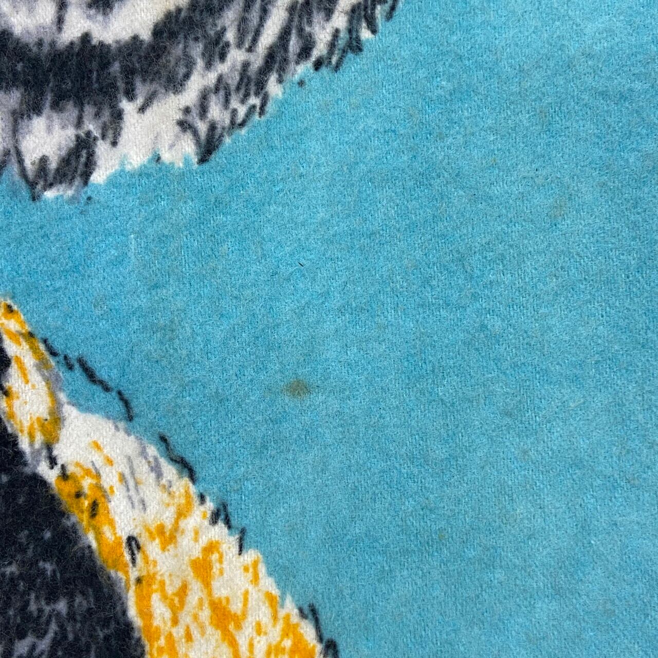 ヴィンテージ Wolf Art Blanket 狼 アニマルプリント ブランケット