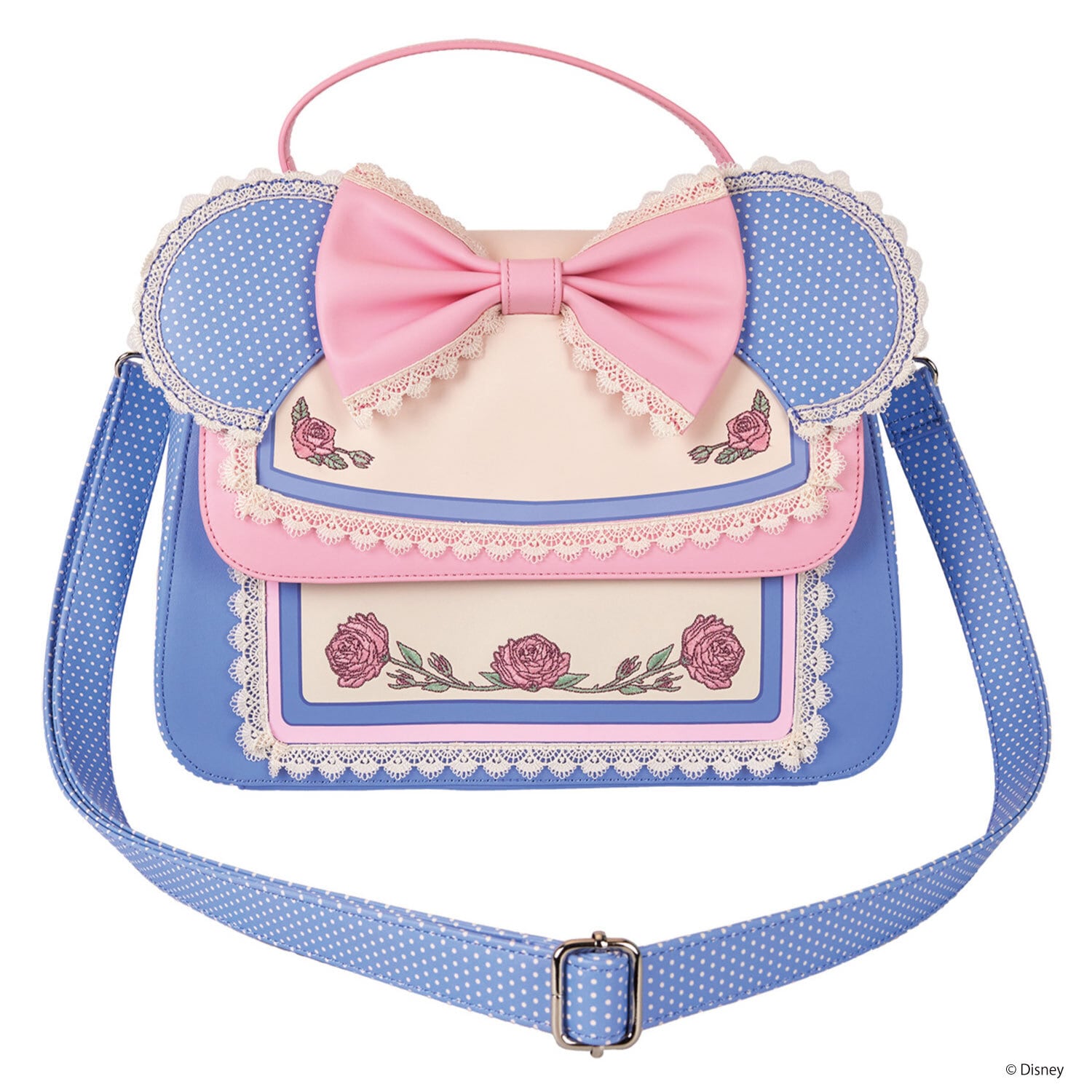 LF DISNEY MINNIE FLORAL AND LACE EARS CROSSBODY BAG_WDTB3215