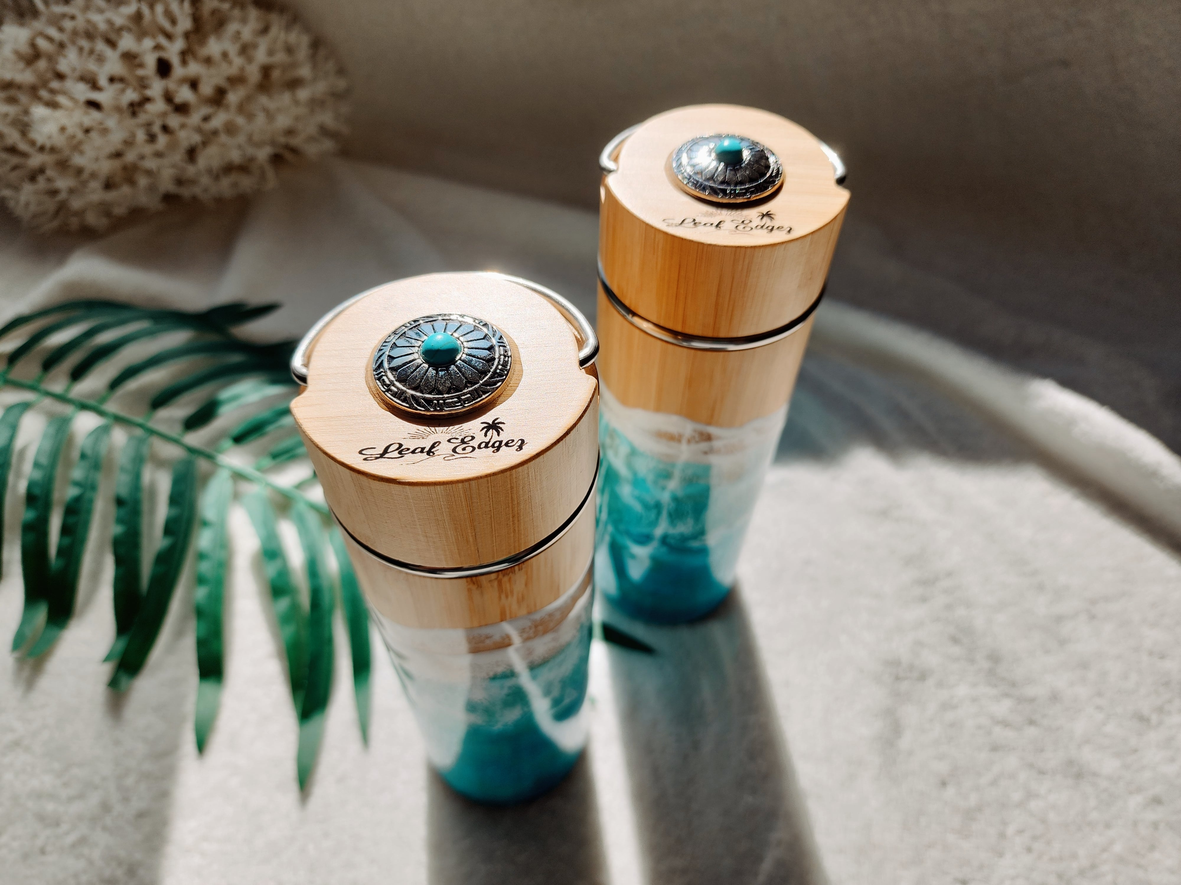 374.オーシャンレジンアート ステンレスボトル | Leaf Edgez