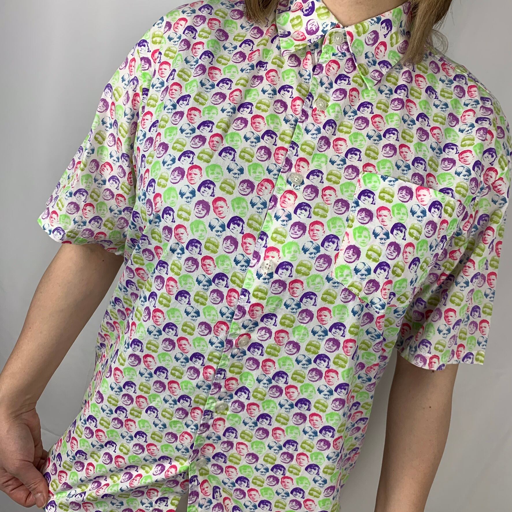 ステューシー】チャイルドフォト総柄半袖シャツ | 古着Monster.com