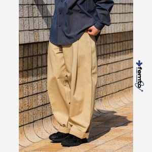 Wide leg tuck pants 0369