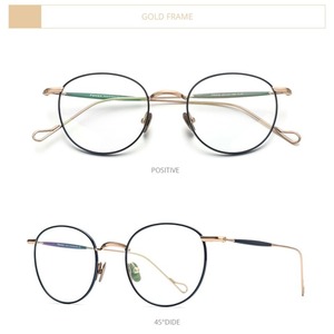 Bicolor Oval Round Titanium Glasses -round- / バイカラー オーバル ラウンド チタン メガネ -ラウンド-