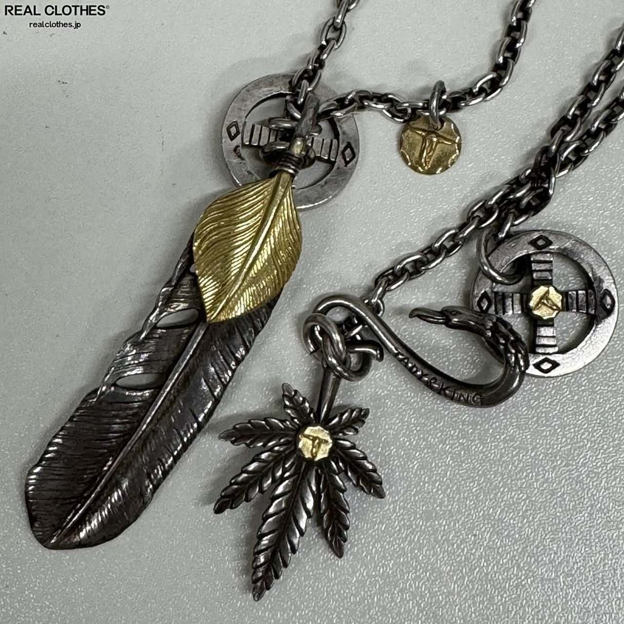 TADY&KING タディ&キング ハートK18フェザー 激し Lサイズ 上金 