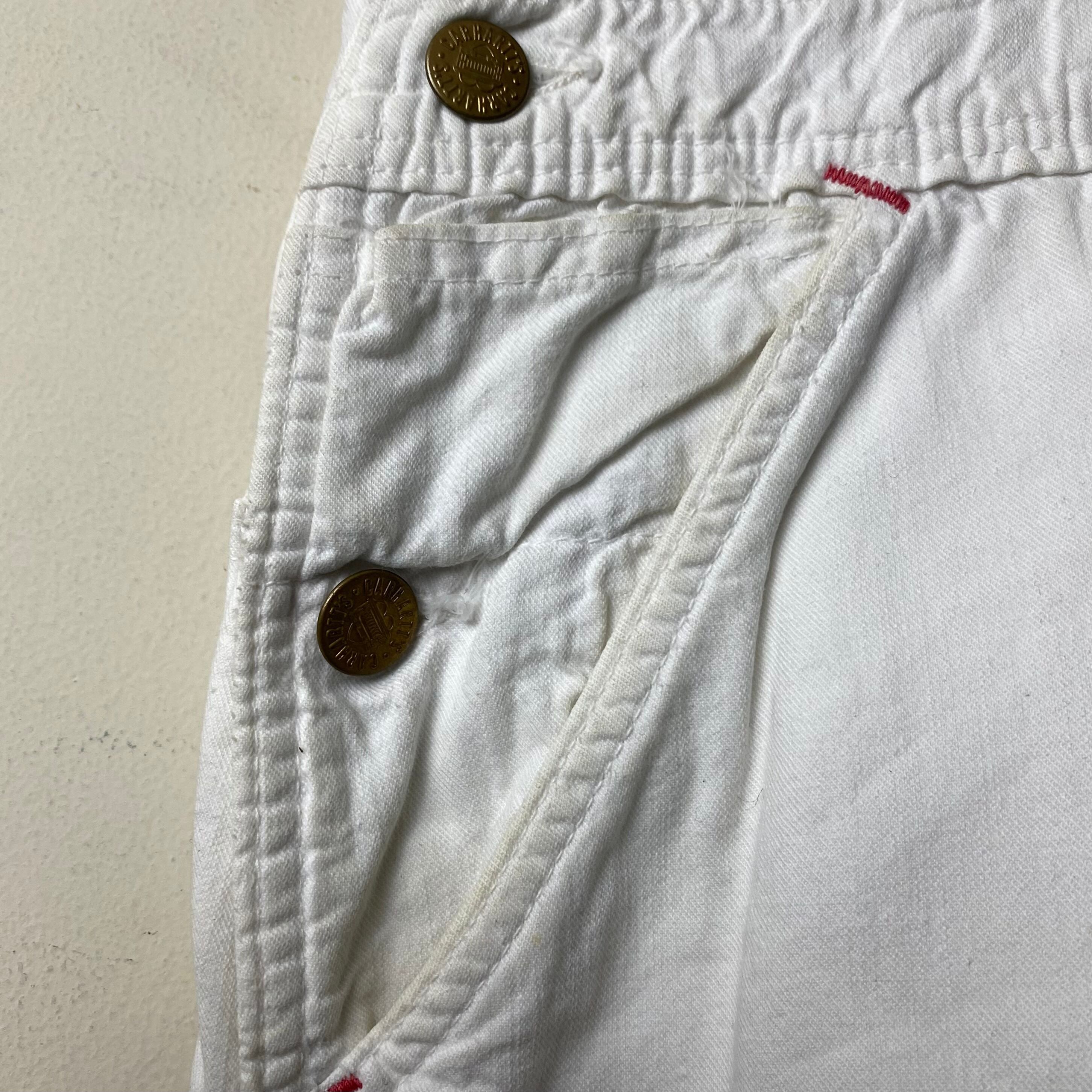 vintage 1950's “Carhartt×HEADLIGHT×FINCK” white overalls