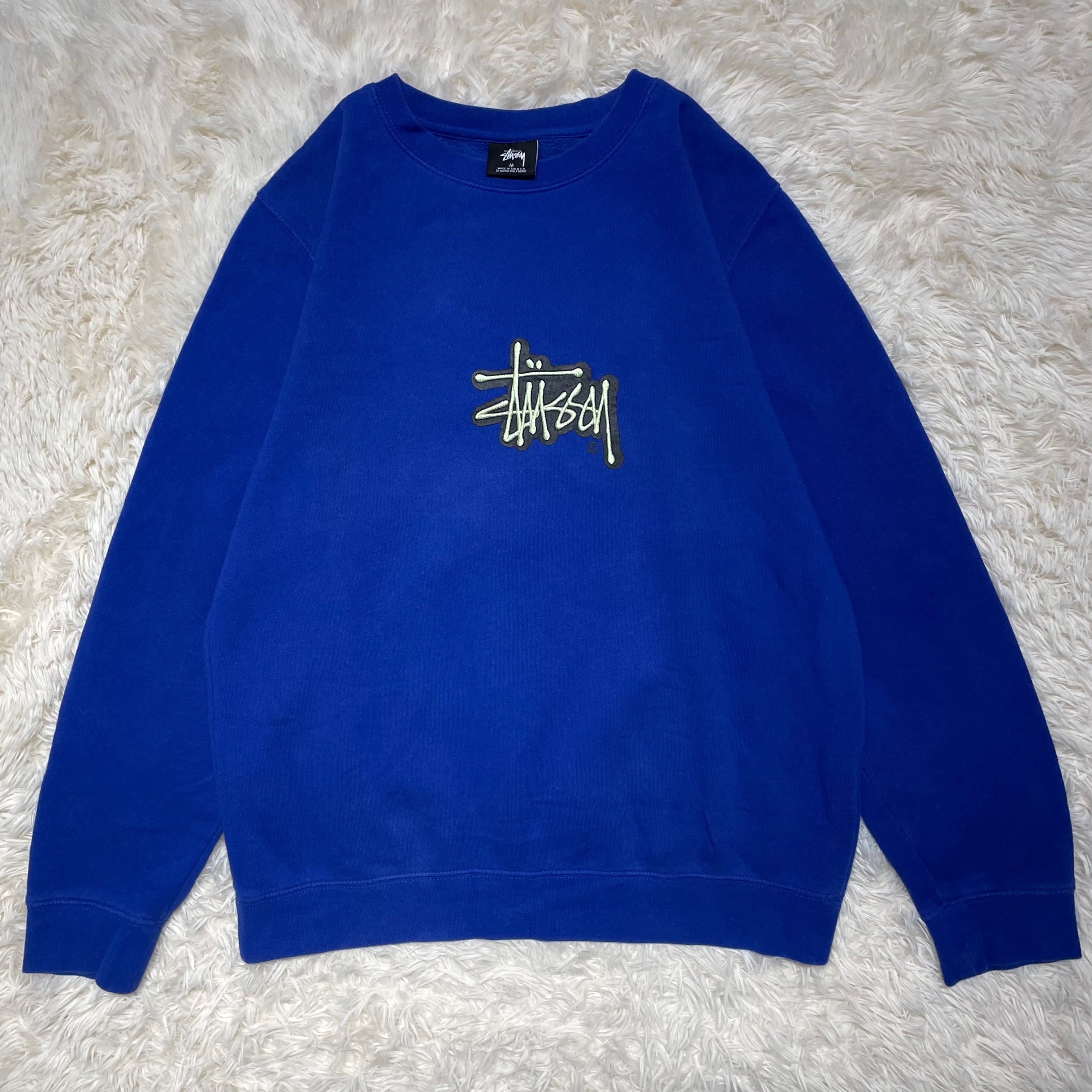 【鬼レア❗️】stussy サイド 刺繍ロゴ ビンテージ トレーナー