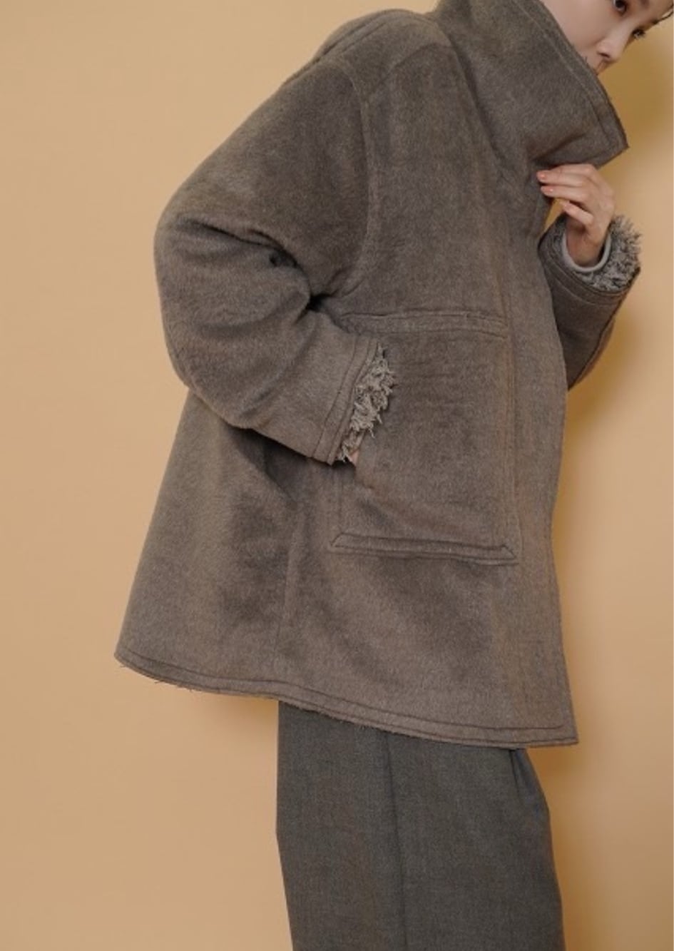 SALE！CYAN TOKYO シアントーキョー ウーリーシャギーハーフコート