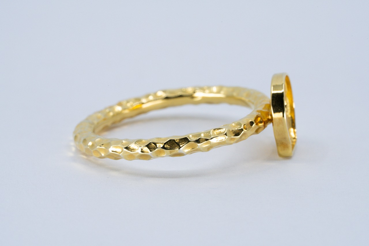 R-117  Arabesque Happy Scar Ring( 24K Gold Plated)