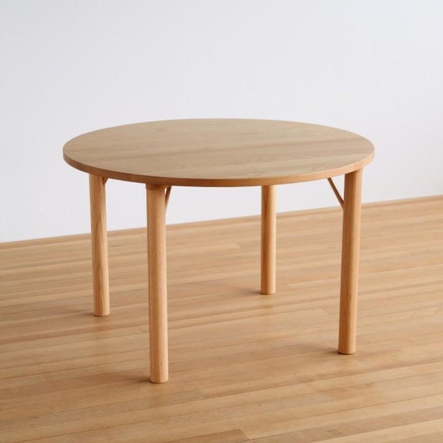 ダイニングテーブル 丸テーブル 4人 北欧 おしゃれ 木製 無垢材 天然木 ナチュラル カフェテーブル オーク材 食卓テーブル 無垢テーブル 単品