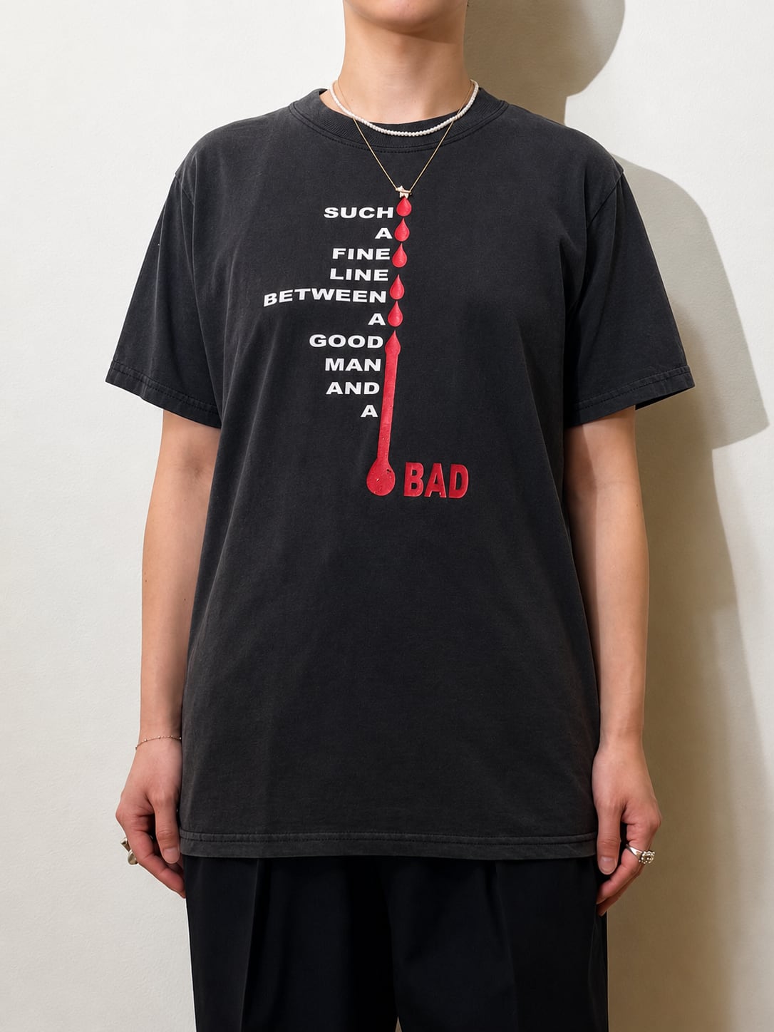 CU8-8 USED TEE "BAD" -BLACK-