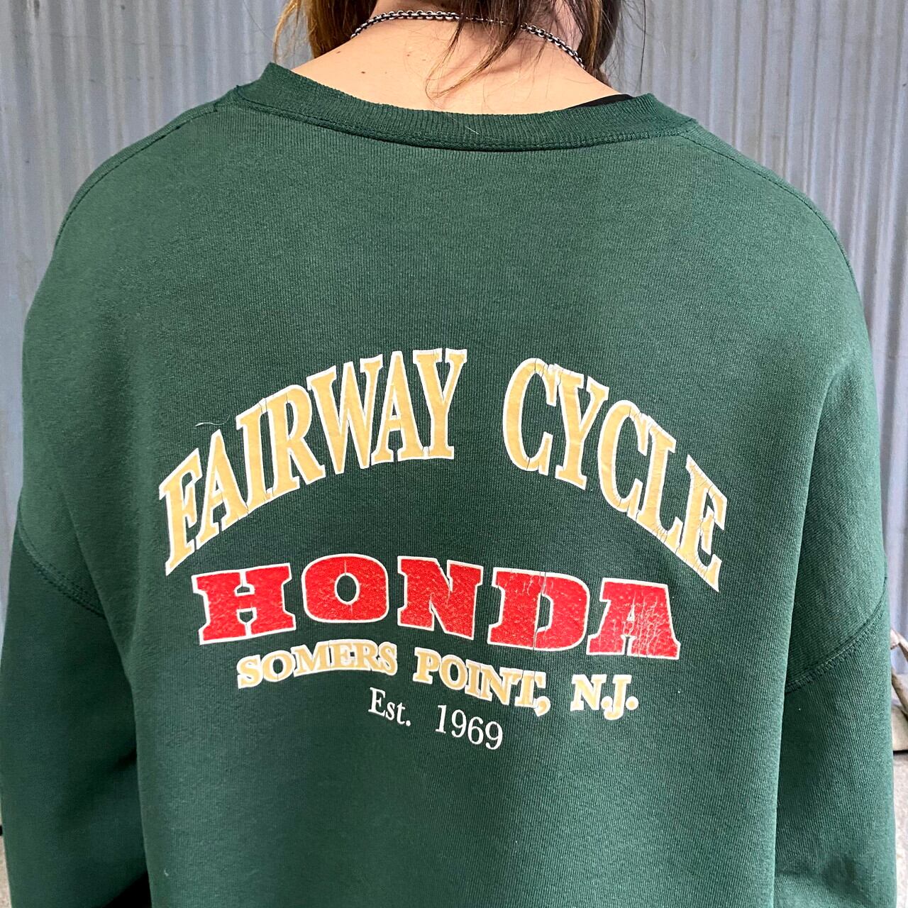 90年代 USA製 HONDA ホンダ ロゴプリント バックプリント スウェット 