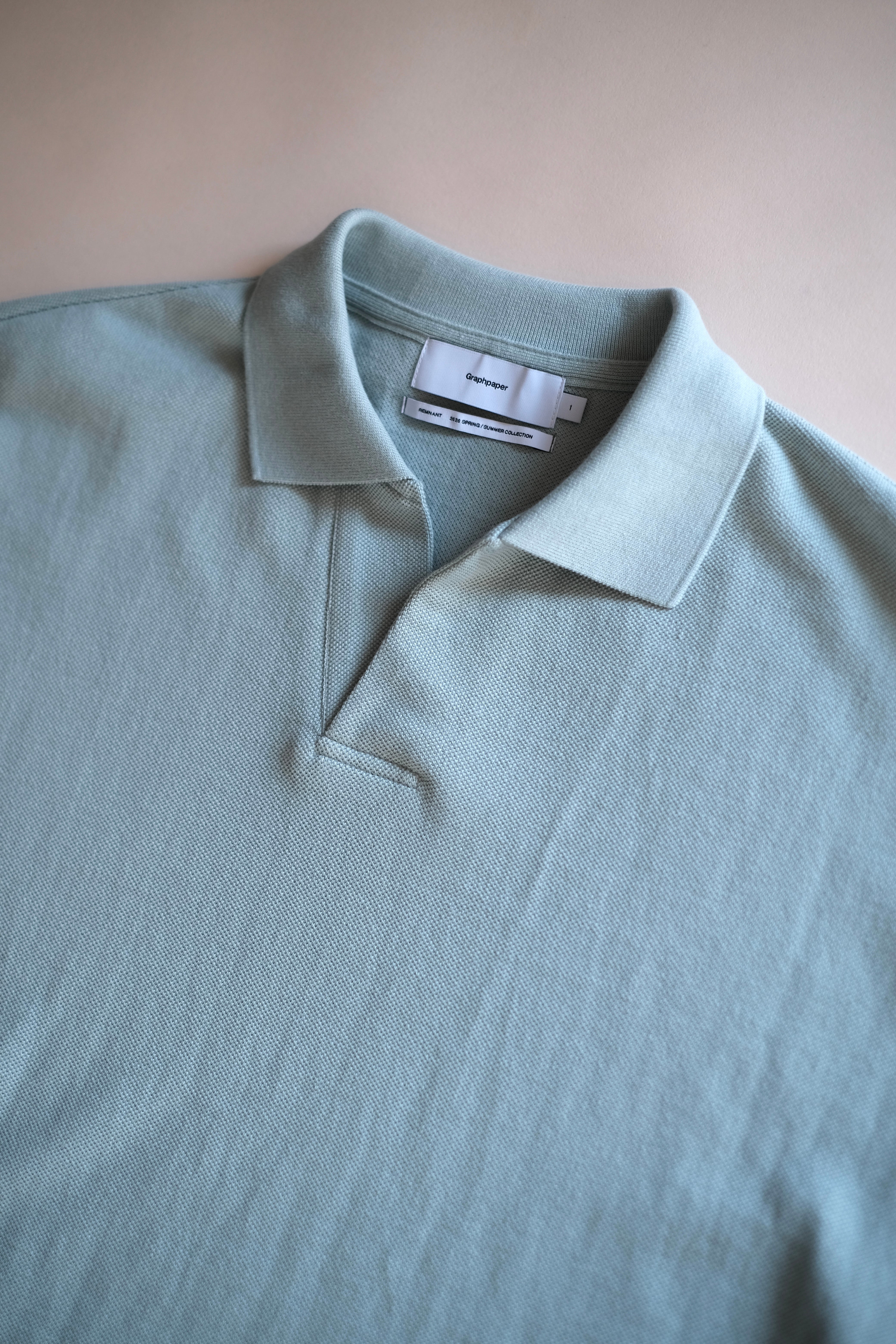 Graphpaper / Cotton Pique Jersey S/S Skipper Polo | LIVING