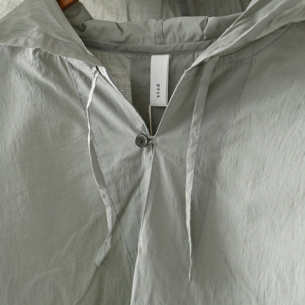 prit [プリット] エアリーコットンフードプルオーバーシャツ [P81519