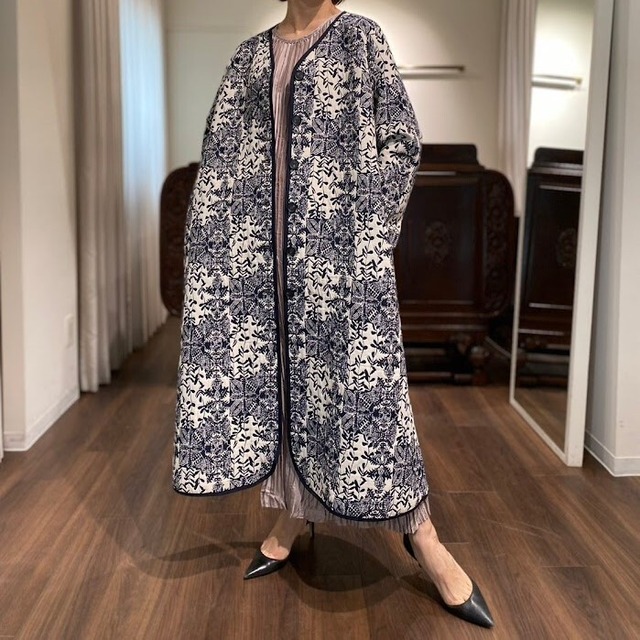 jaquard long coat