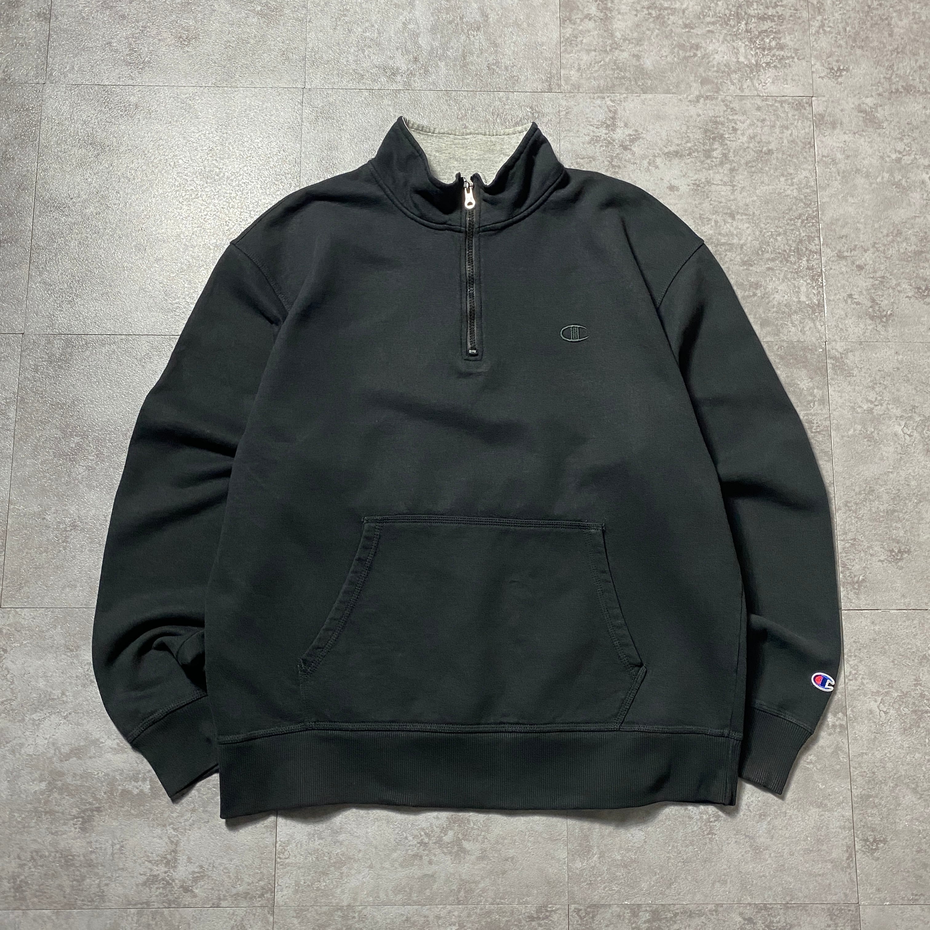 00's Champion チャンピオン 刺繍ワンポイント ハーフジップ