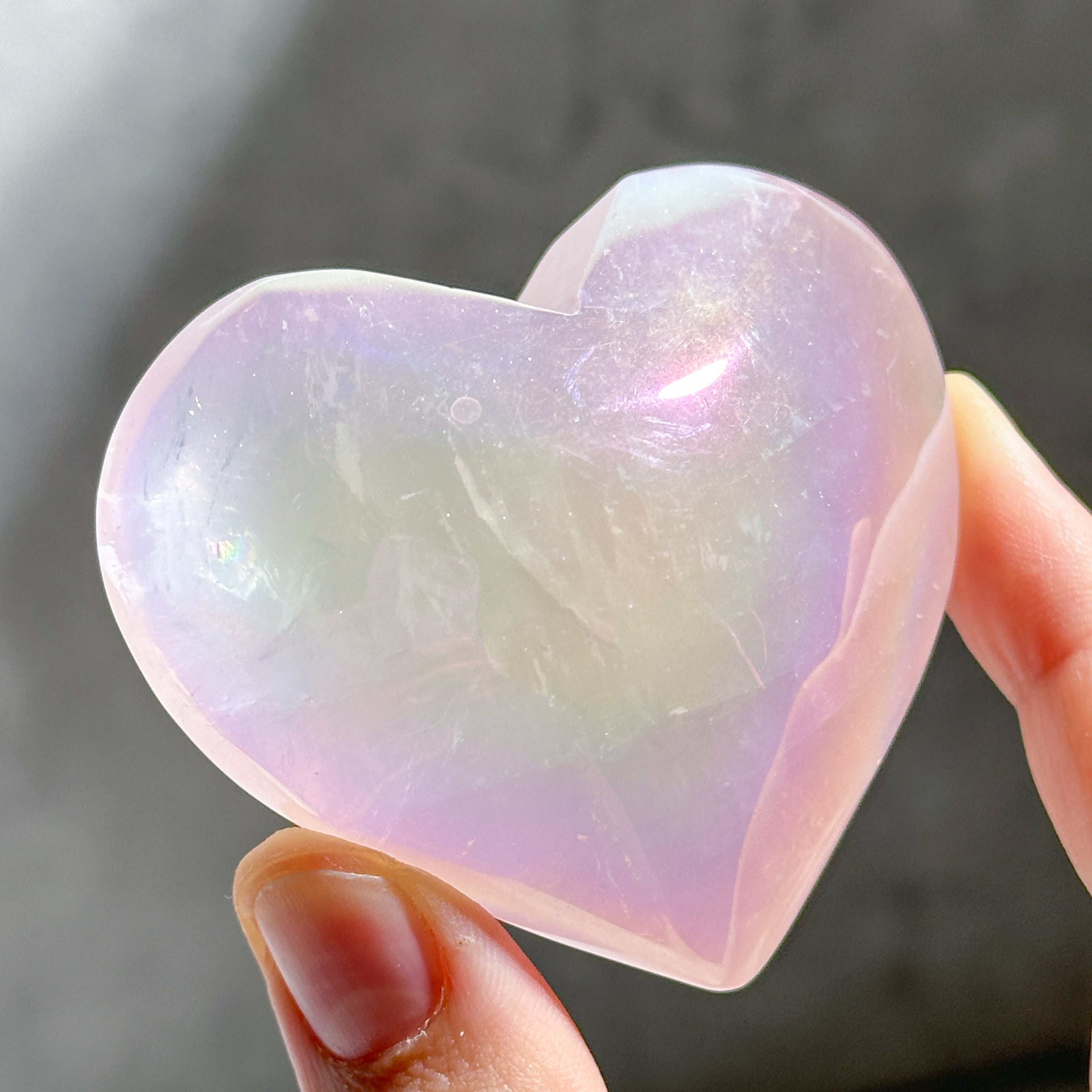 ぷっくり♡Bigエンジェルオーラローズクォーツ ハート01♡ Angel ぷっくり♡Bigエンジェルオーラローズクォーツ ハート01♡ Angel