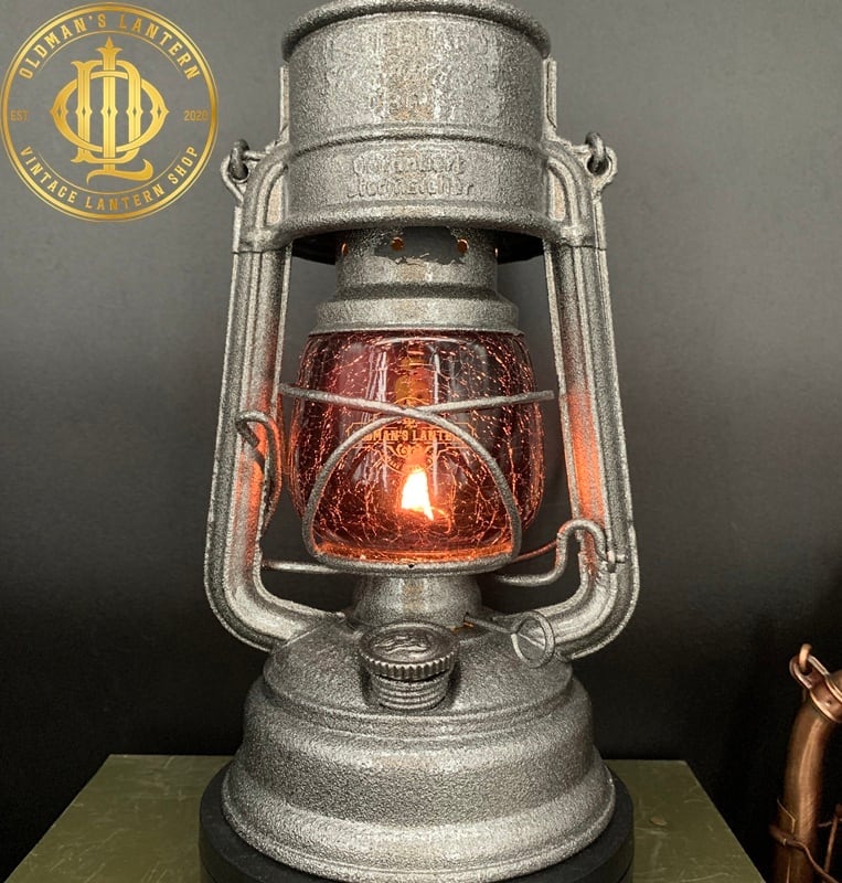 【限定】クラックグラス グレーパープルブラック Feuerhand ホヤ 限定】クラックグラス グレーパープルブラック Feuerhand ホヤ 吹き