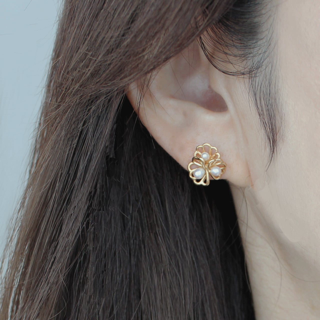 受注商品】ベビーパール ブーケピアス（片耳） | Lien