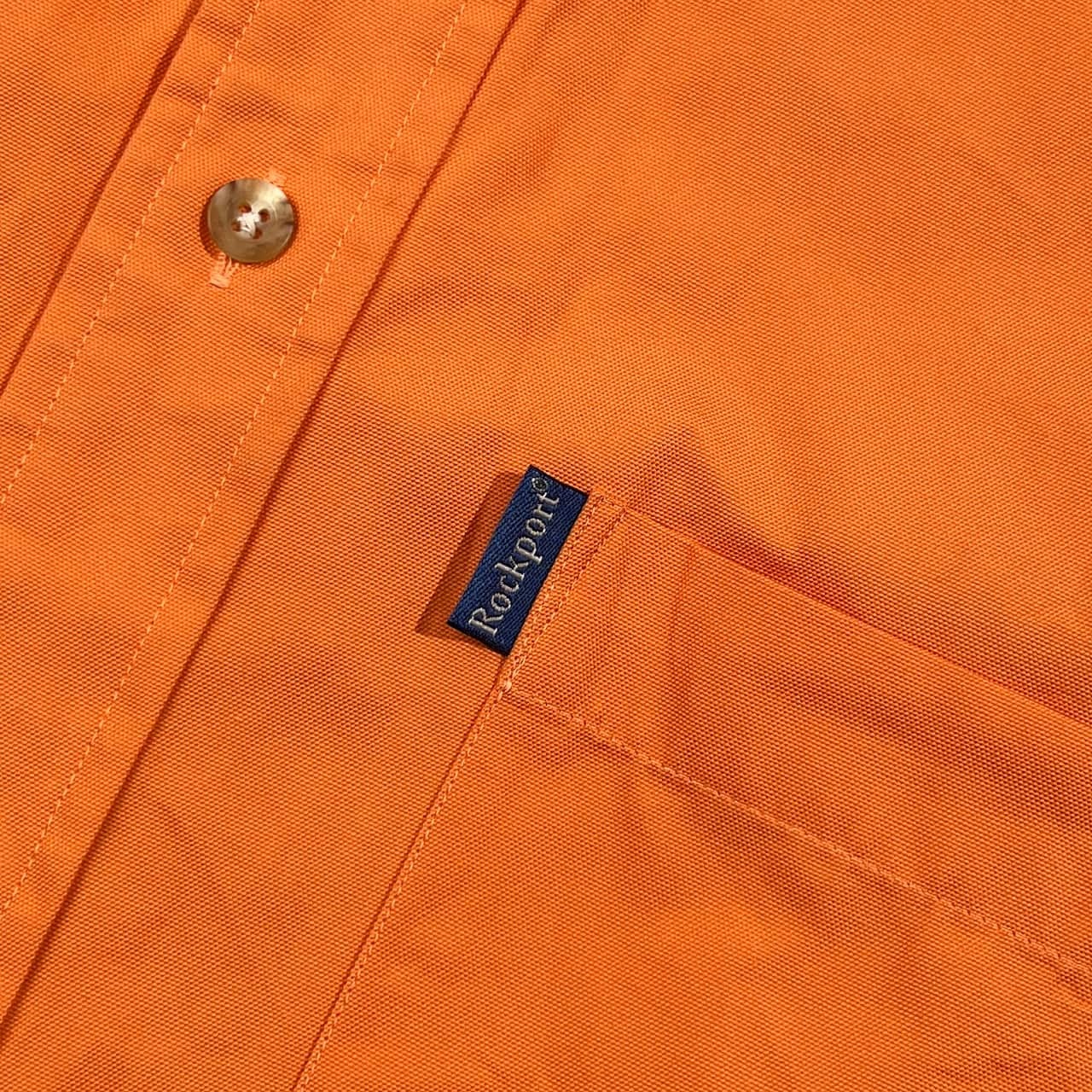 Rockport ロックポート オックスフォード BD ボタンダウン 長袖シャツ M/オレンジ メンズ