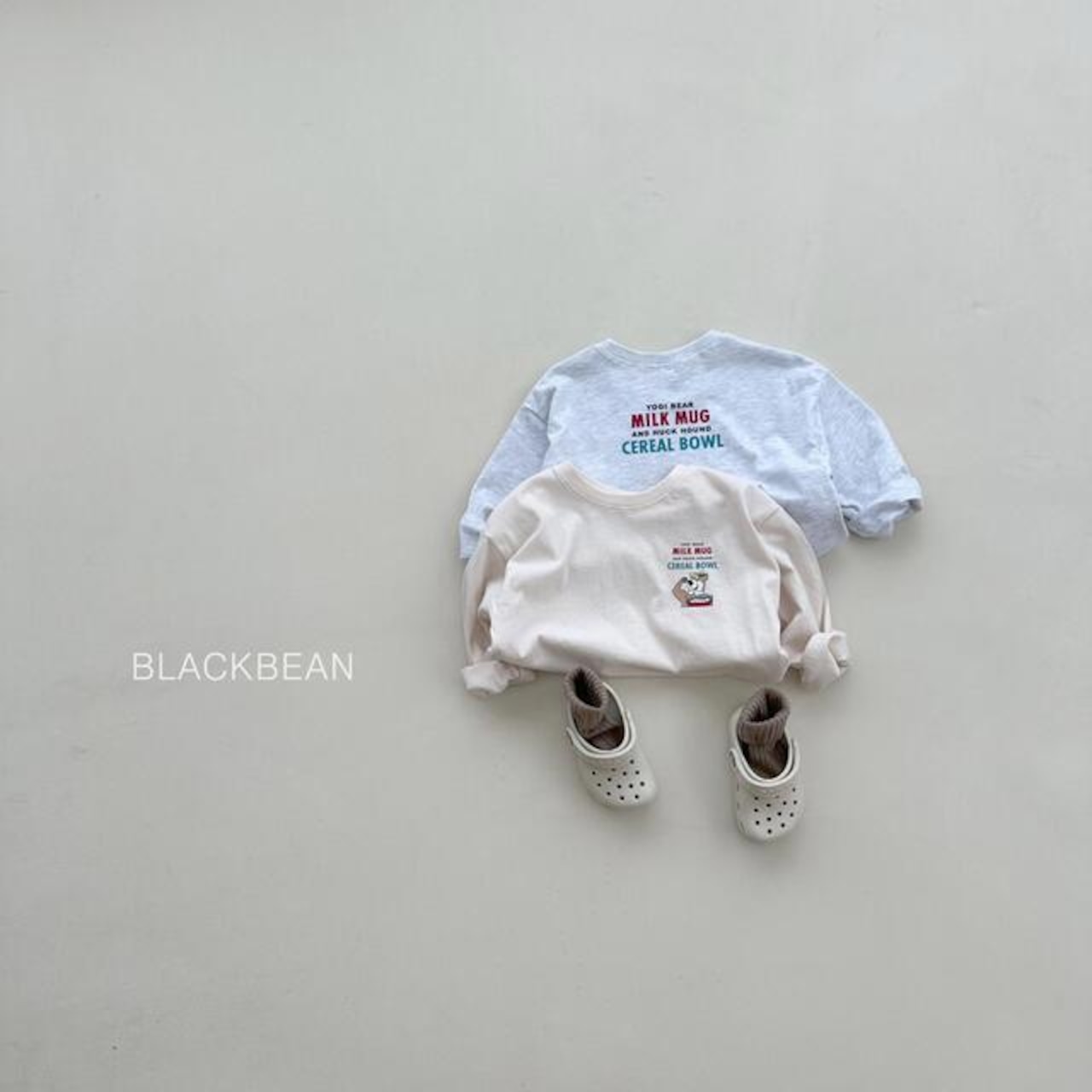 【BLACK BEAN】シリアルロンT クリーム 80~110cm 241007 - 5