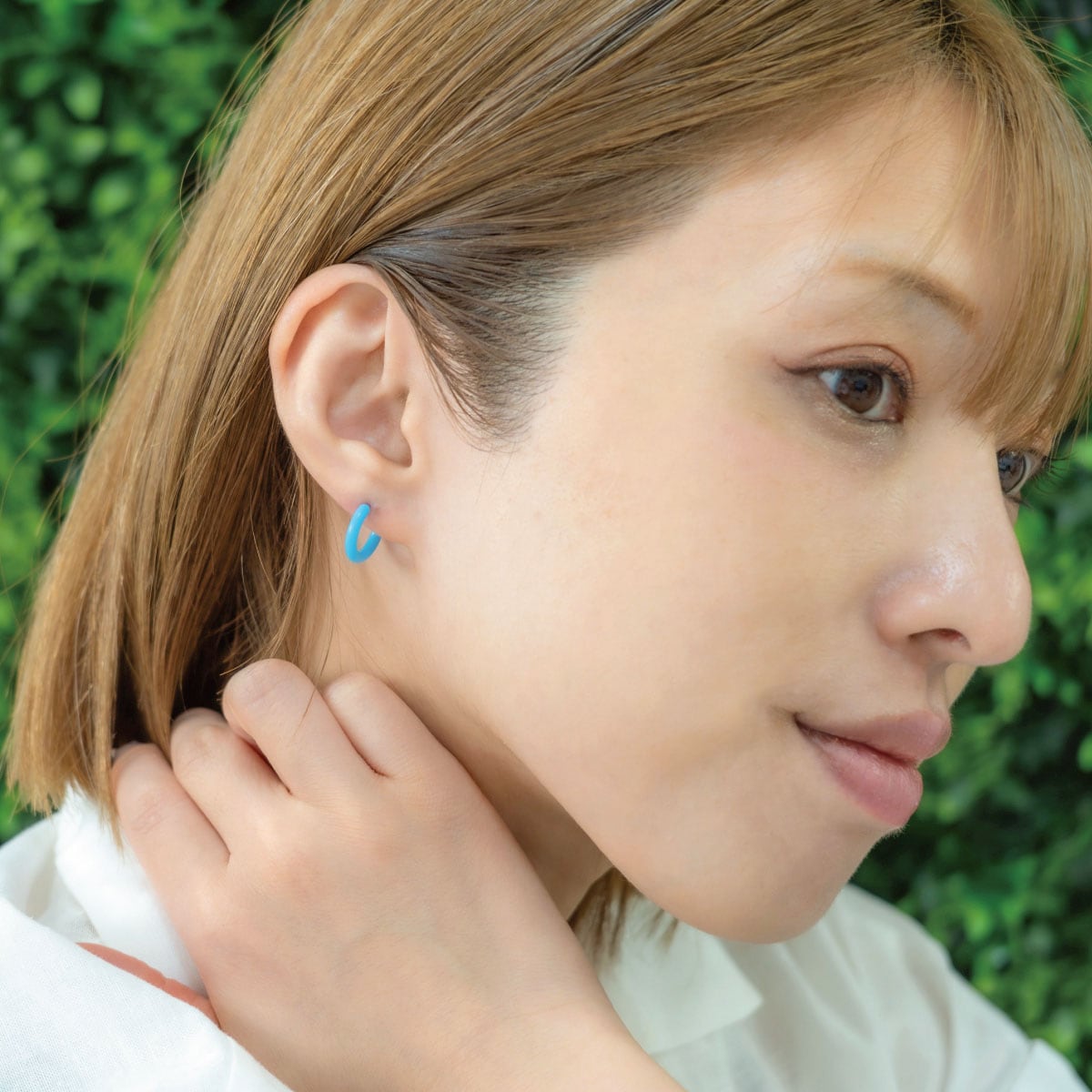 ピアス フープ ft-0121-13 つけっぱなし 樹脂 レディース メンズ 片耳