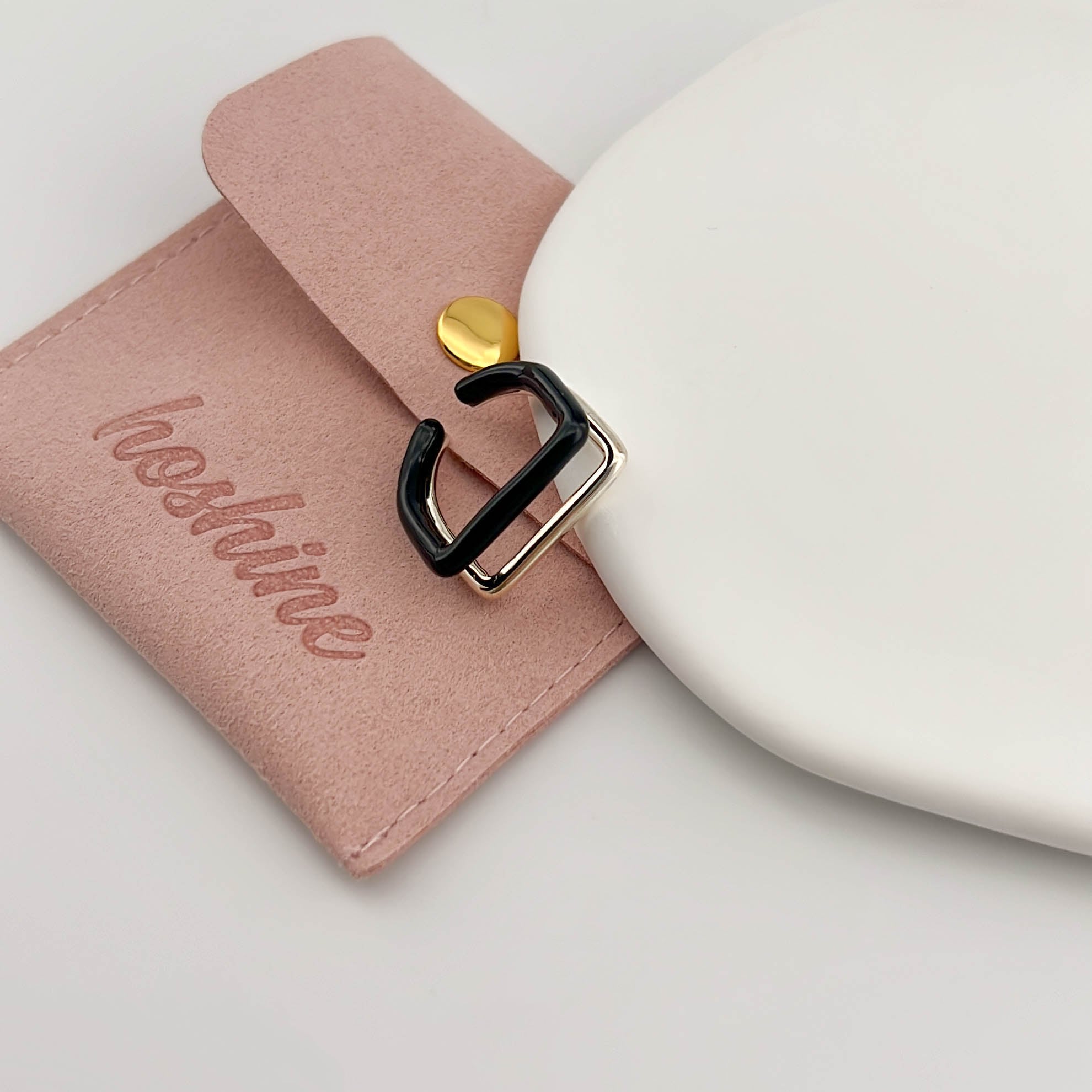 Silver925純銀 シンプルな二重エナメルリング