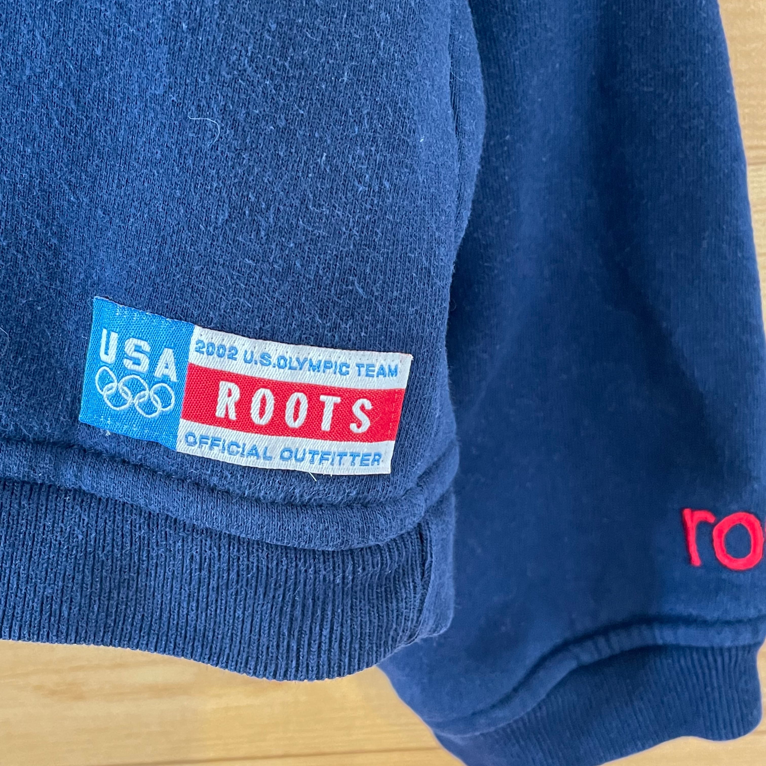 ROOTS】カナダ製 ハーフジップ スウェット トレーナー オリンピック XL ...