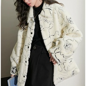 Plush Design Imitation Fur Coat