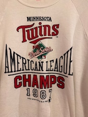 【80's USA製】BELTON Minnesota Twins 1987 ワールドシリーズ チャンピオン スウェット