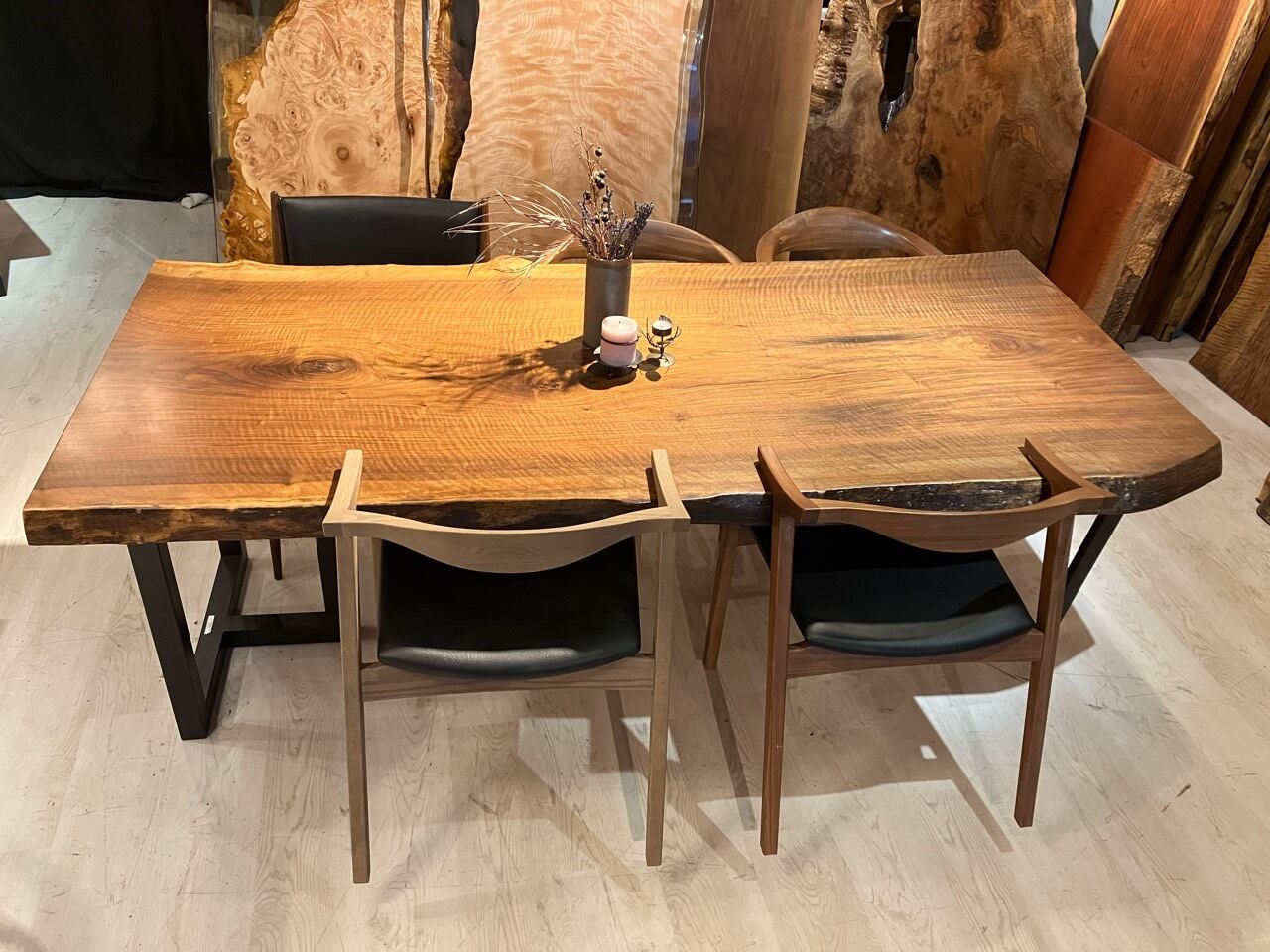Premium】ウォールナット_2100×900-930-900×60_青山店_テーブル天板/一