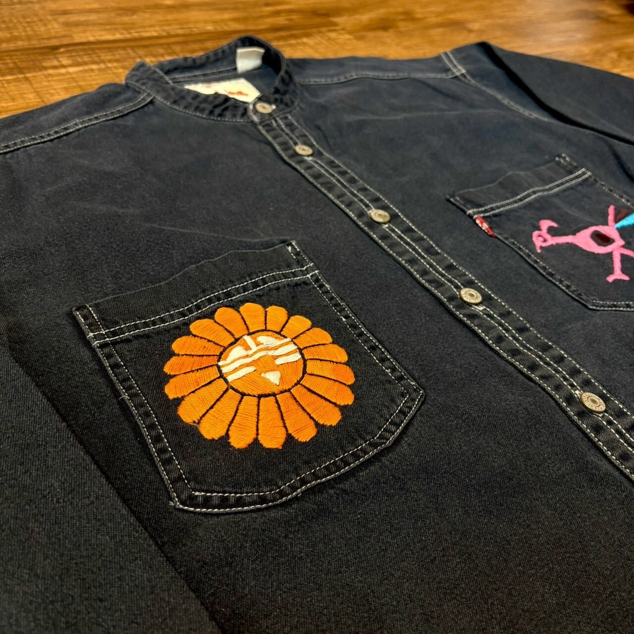 ナスングワム【Nasngwam】Indian motif Denim Shirt　Mサイズ - 3