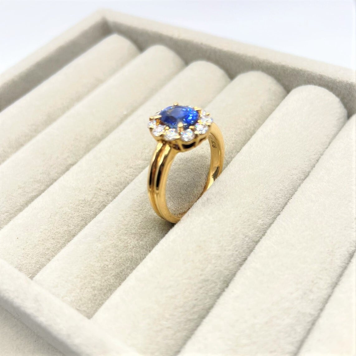 NM014 天然 サファイア 1.36 ダイヤモンド 0.62ct リング K18 指輪 アンティーク ジュエリー | 39JEWELRY  powered by BASE