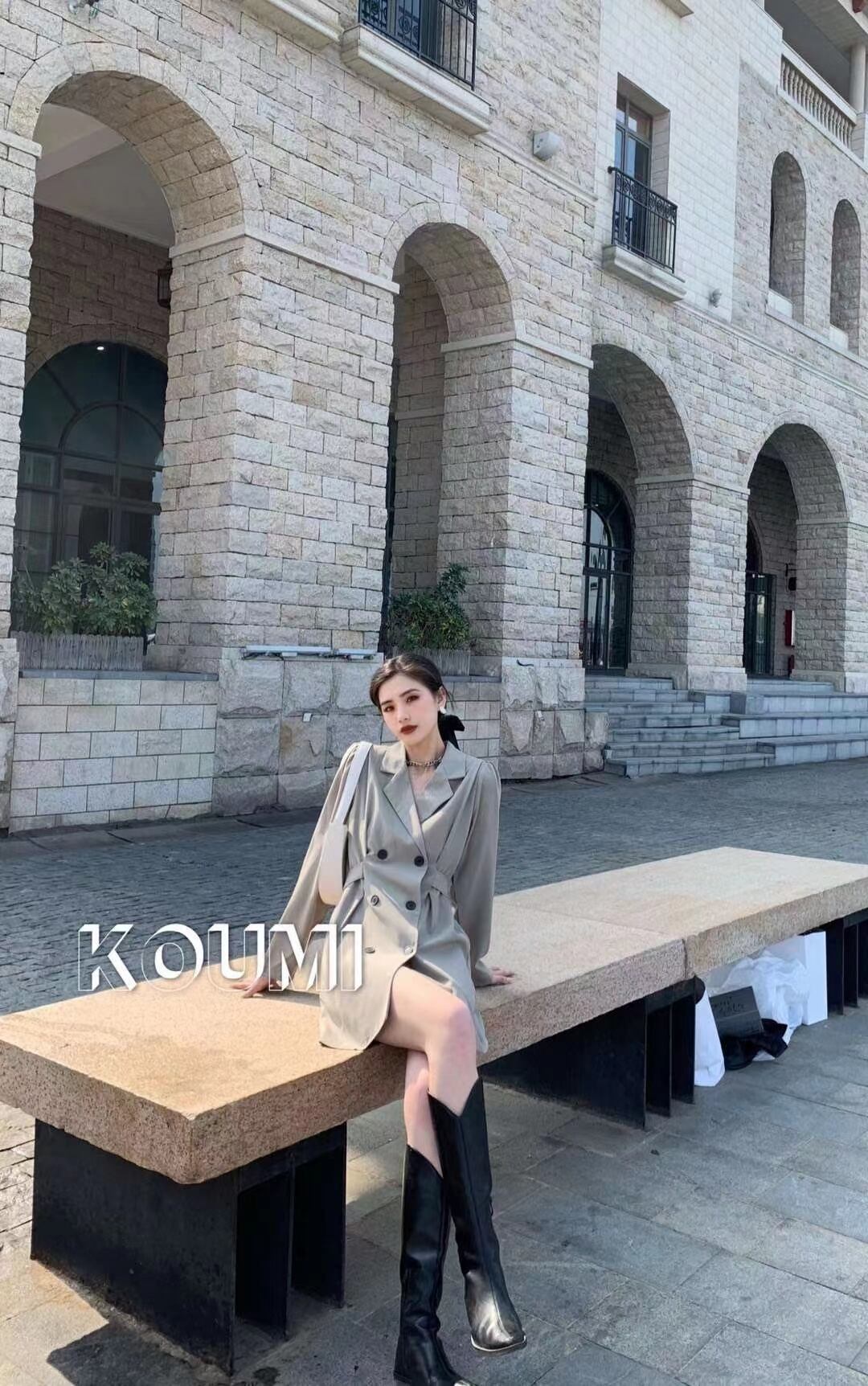 ワンピース風　ダブルジャケット　AJ42441-605　