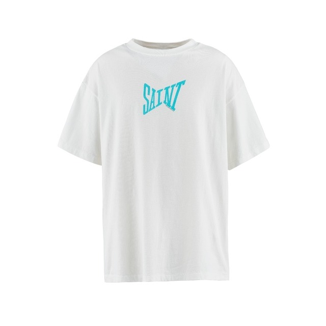 【SAINT MICHAEL】SM-YS8-0000-012/SS TEE/RIBON SAINT/WH+BLUE