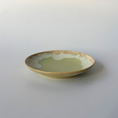 NAOKO HATA CERAMICS   Melt series 4MARU plate - 雪どけ