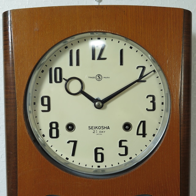 精工舎 ゼンマイ巻き上げ角形時計 大正ロマン(稼動品) 精工舎 精工舎 ゼンマイ巻き上げ角形時計 大正ロマン(稼動品) 精工舎