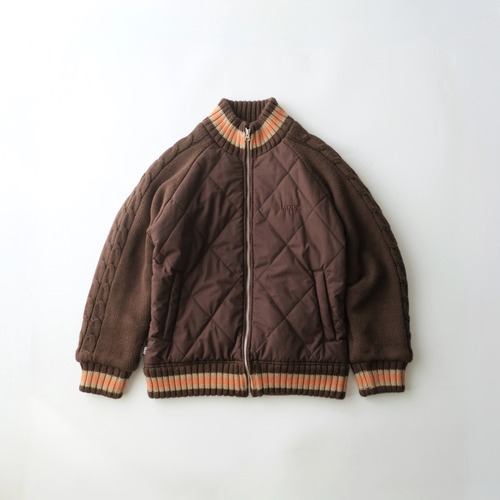 【VANS】Knit Switching Quilted Jacket Brown M