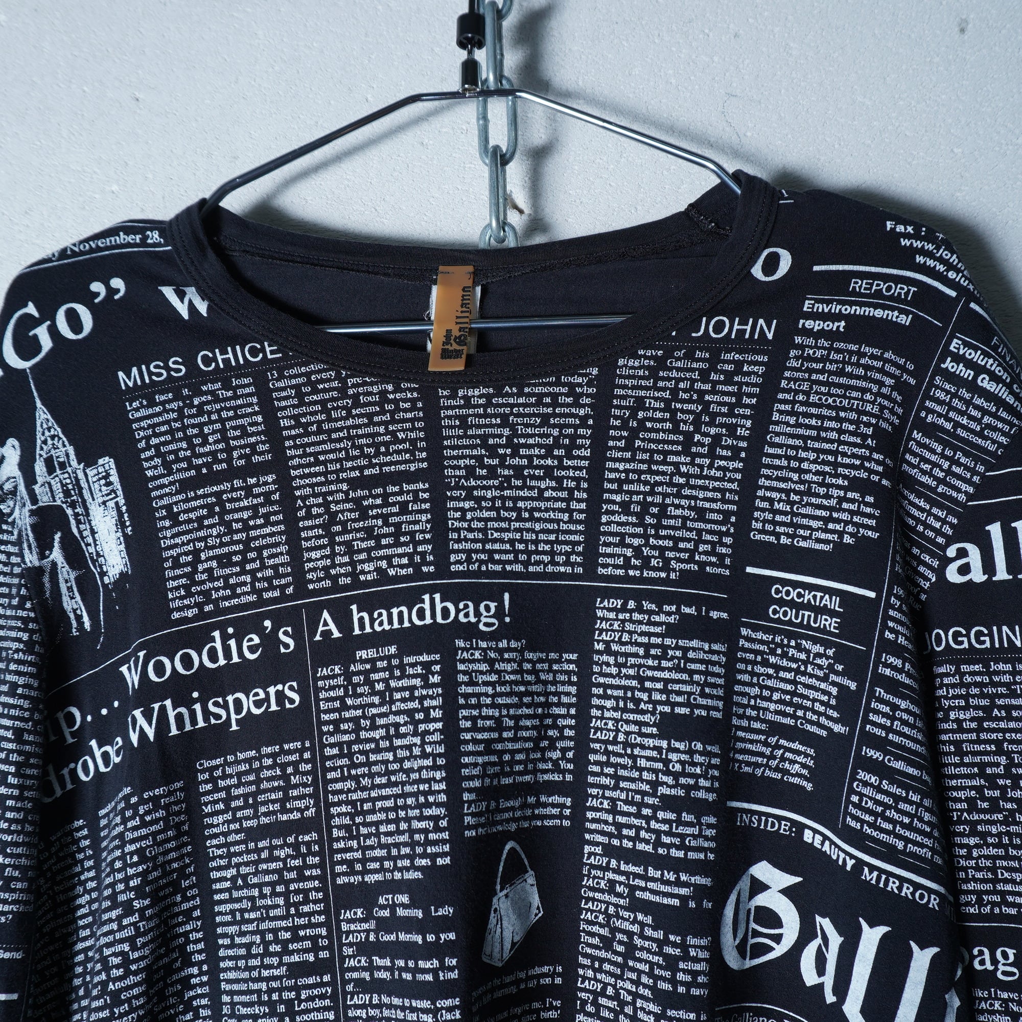 T*Y様 John Galliano ジョン ガリアーノ ニュースペーパー　　水 T*Y様 John Galliano ジョン ガリアーノ ニュースペーパー 水