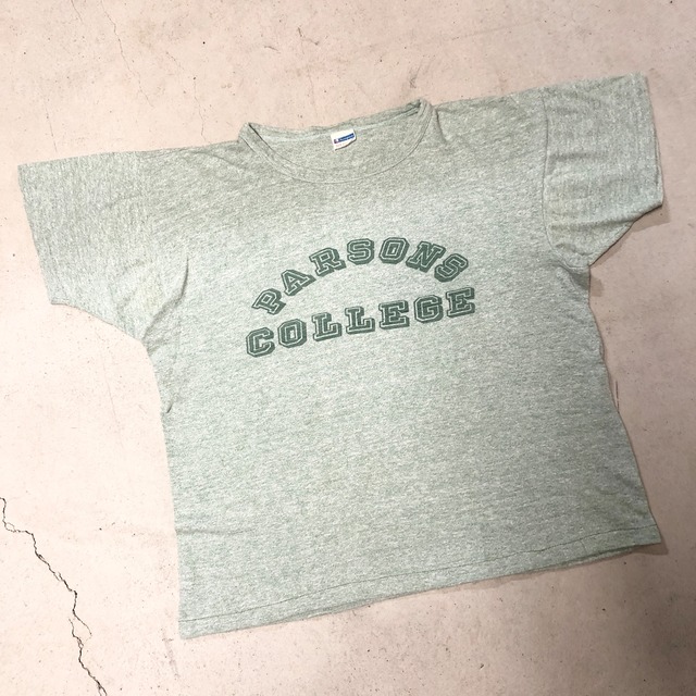 1970'S CHAMPION T-SHIRT ”PARSONS COLLEGE" GREEN