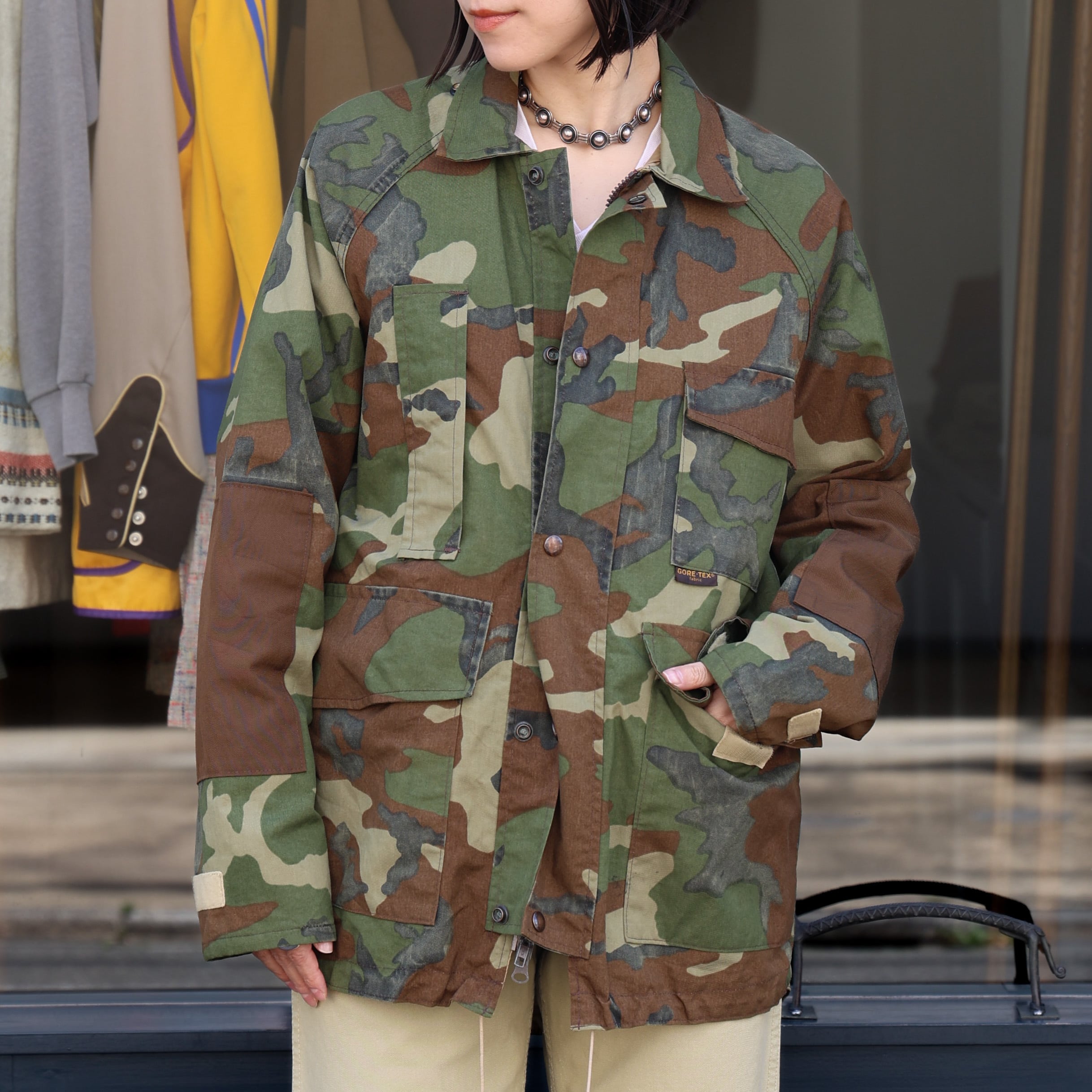 80-90s Gore-Tex Fabric Woodland Camouflage Jacket