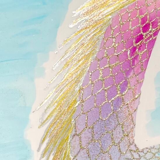 虹色 昇龍 光輝くヒーリングアート ブルー系 | Pay ID