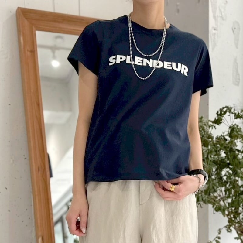 cafune (カフネ) Tシャツ 半袖 ロゴ クルーネック SPLENDEUR 625909