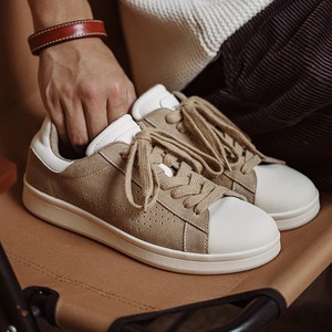 Beige Lace-Up Low Sneakers / ベージュ レースアップ ロー スニーカー