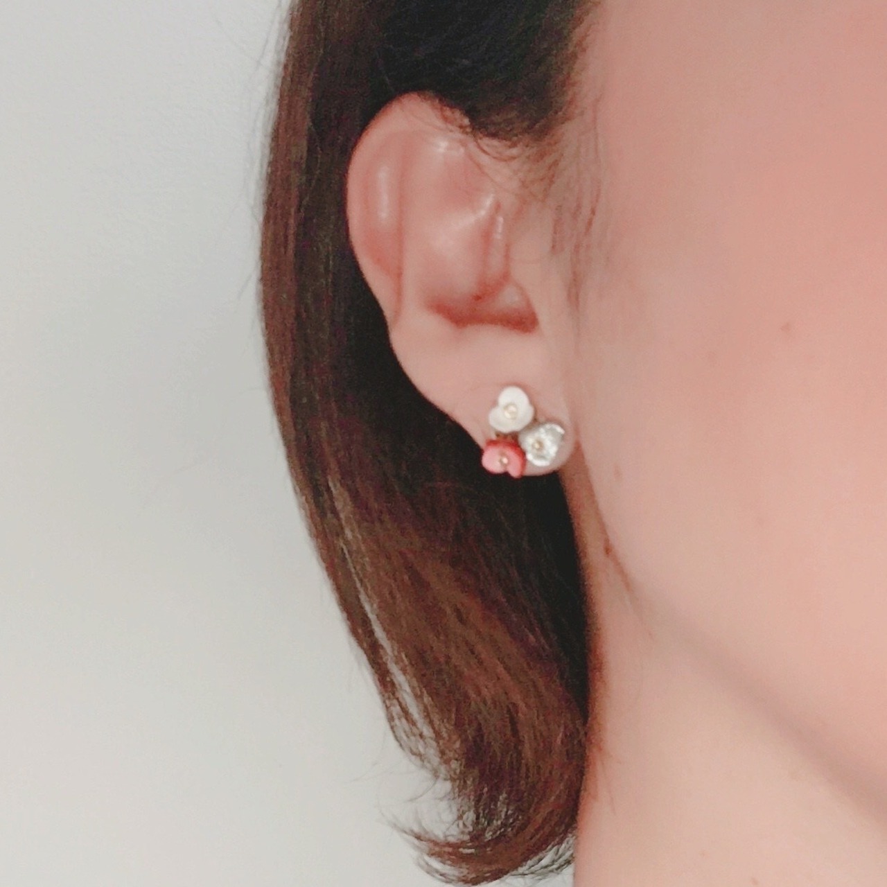 【アウトレット3D立体レザーフラワー】ビオラSS(ピン付きタイプ）シルバー8個セット - 7