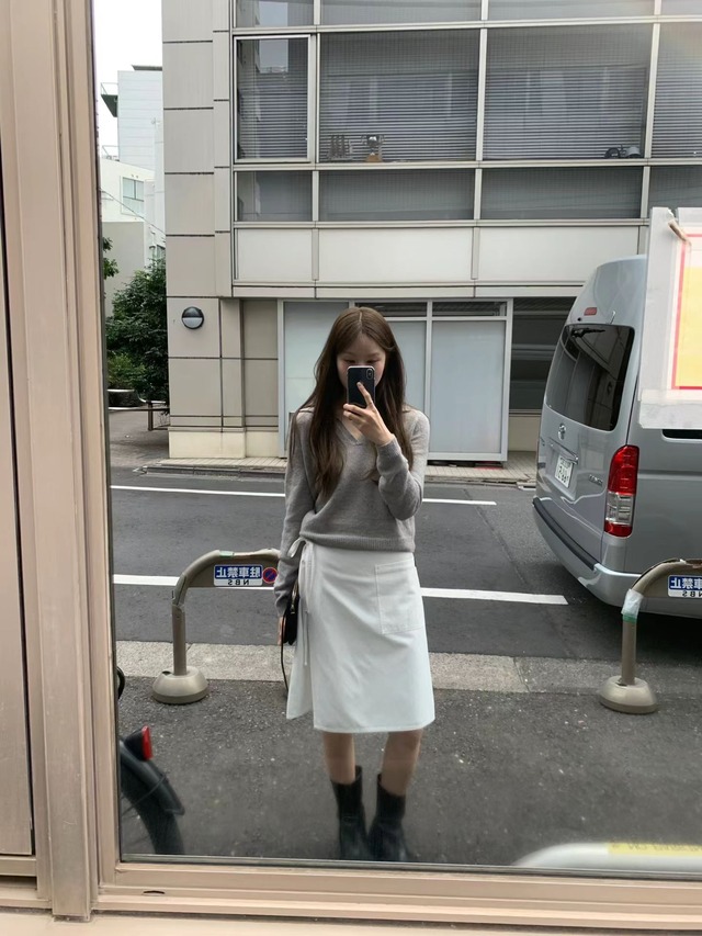 (予約) ounce / Apron wrap skirt 2color