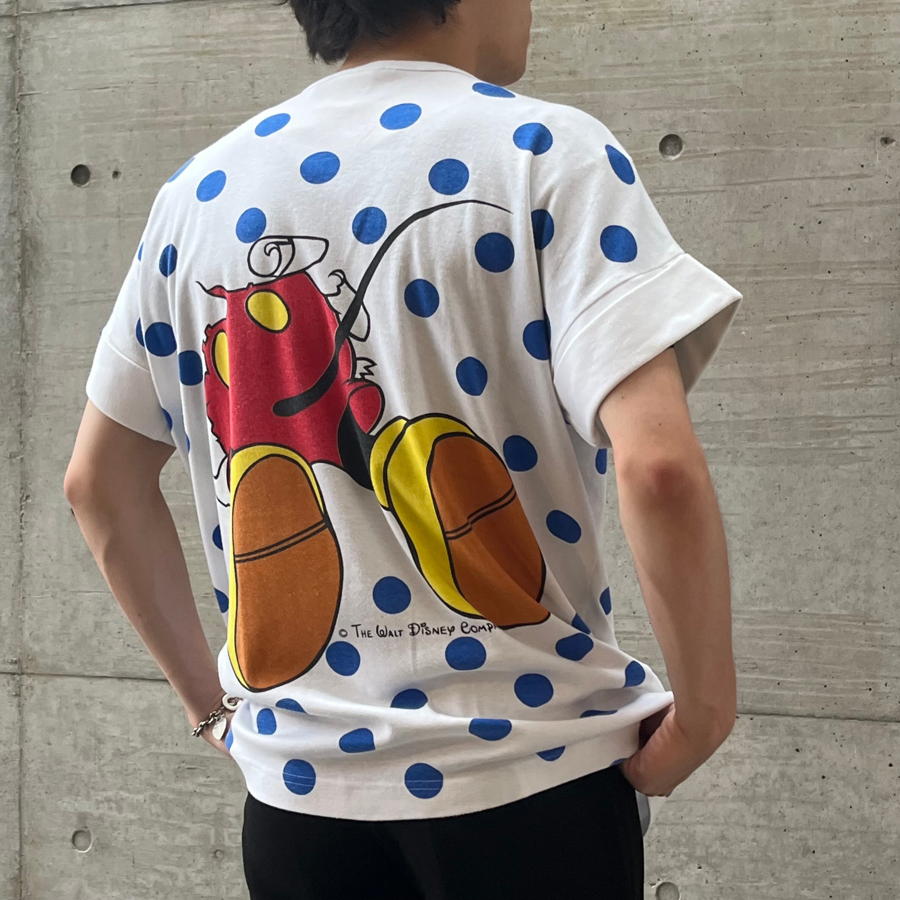 tシャツ 80's 90s  Disney  ディズニー　 ミッキー 両面