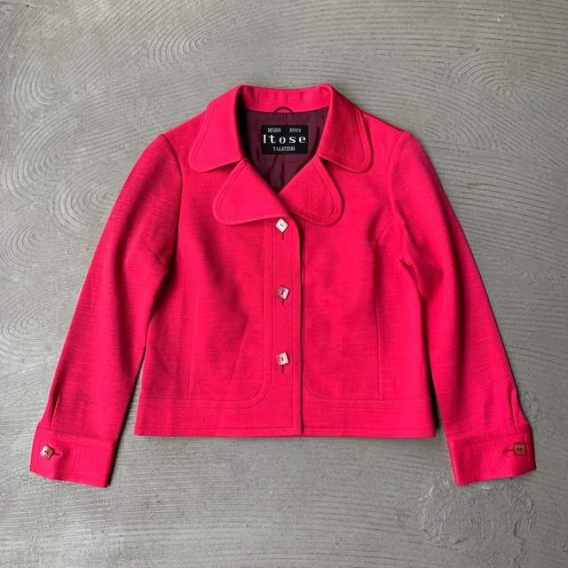 Pink tailored collar jacket