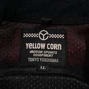 YELLOW CORN イエローコーン メッシュ ライディングジャケット LL /レッド系 HIGHWAY MAGICIAN バイク ウェア プロテクター入り