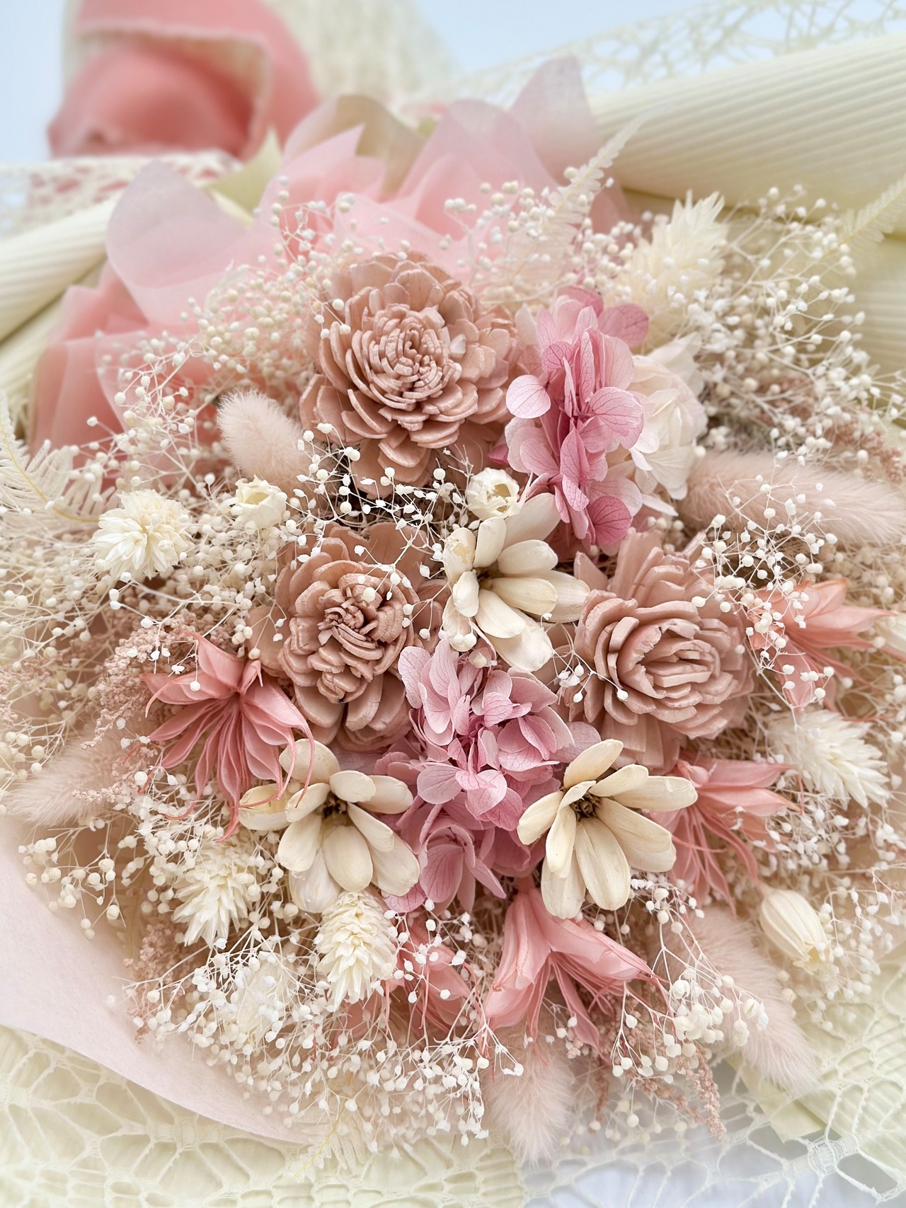 ドライフラワー花束(桜色) □Мサイズ 【定番商品】 画像2