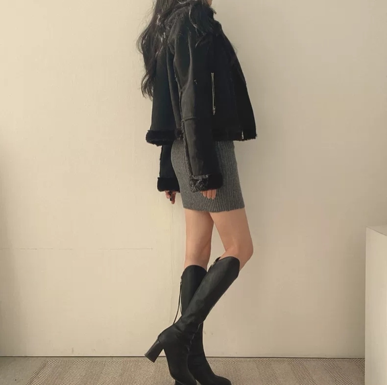 セクシーVネックニットミニワンピース | allvenus dia